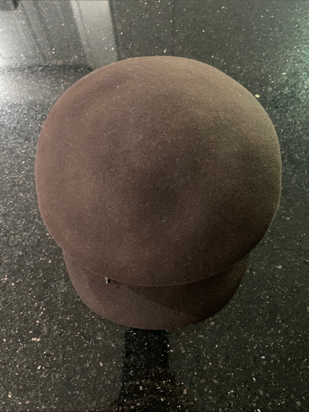 Chocolate Brown 100% Wool Baker Boy Newsboy Hat One Size - Picture 5 of 7